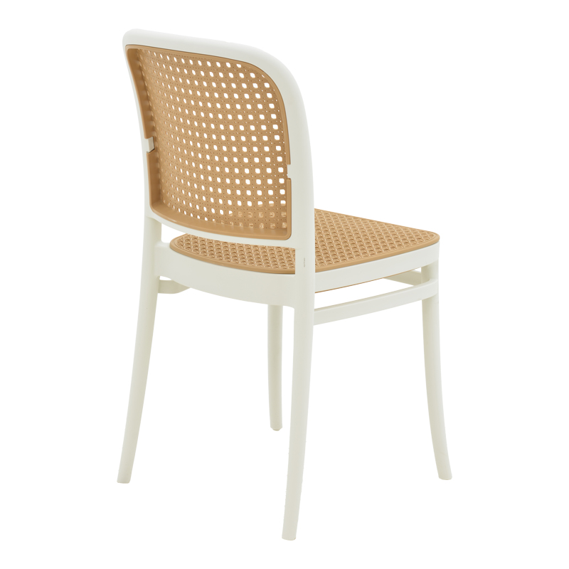 Καρέκλα Nereus pakoworld pp φυσικό-λευκό 45x43x84εκ 3