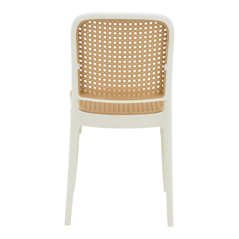 Καρέκλα Nereus pakoworld pp φυσικό-λευκό 45x43x84εκ 6