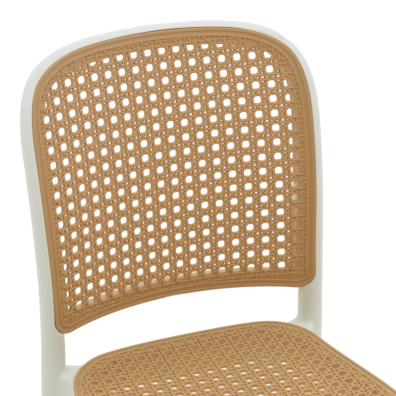 Καρέκλα Nereus pakoworld pp φυσικό-λευκό 45x43x84εκ 7