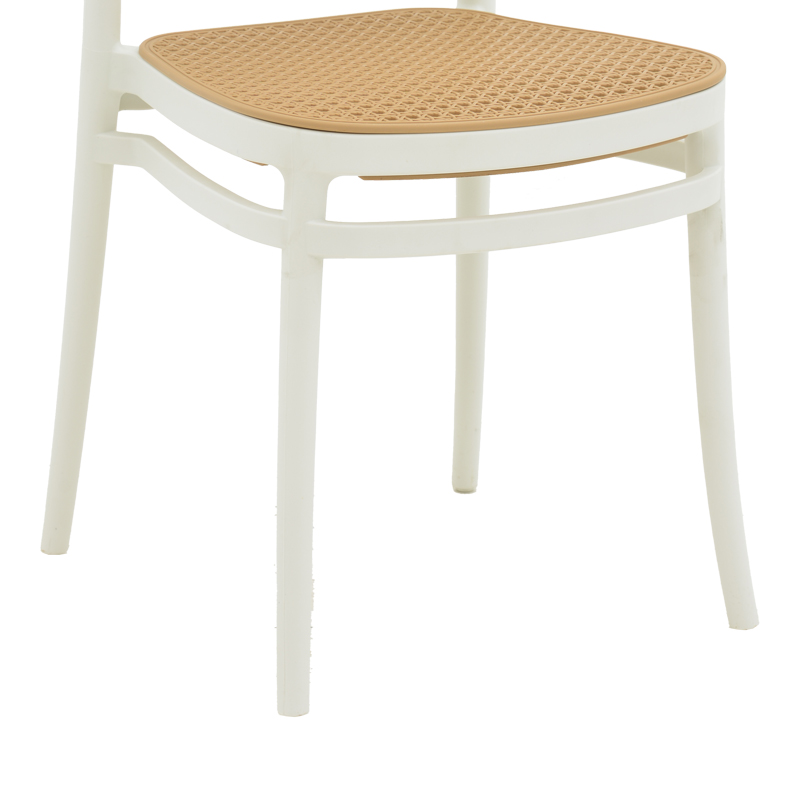 Καρέκλα Nereus pakoworld pp φυσικό-λευκό 45x43x84εκ 9