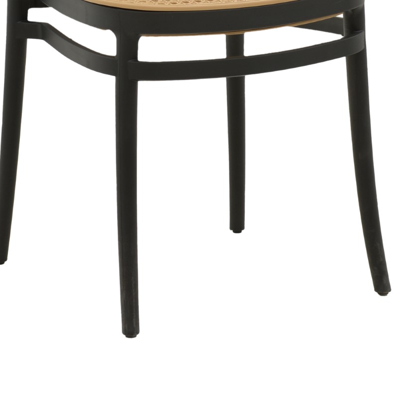 Καρέκλα Nereus pakoworld pp φυσικό-μαύρο 45x43x84εκ 7