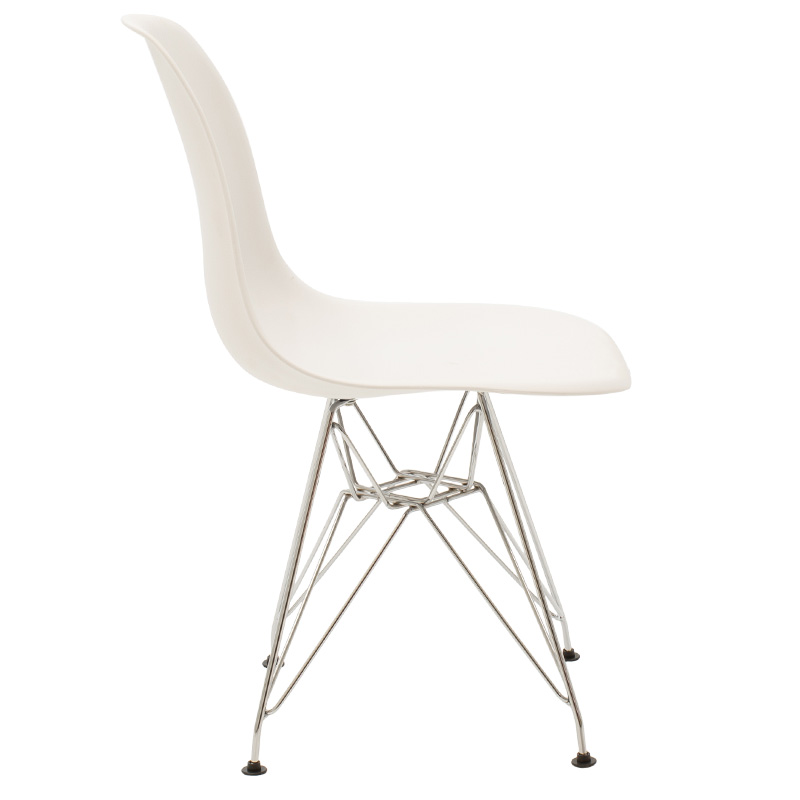 Καρέκλα Adelle pakoworld PP λευκό-inox πόδι 46x55x81εκ 3