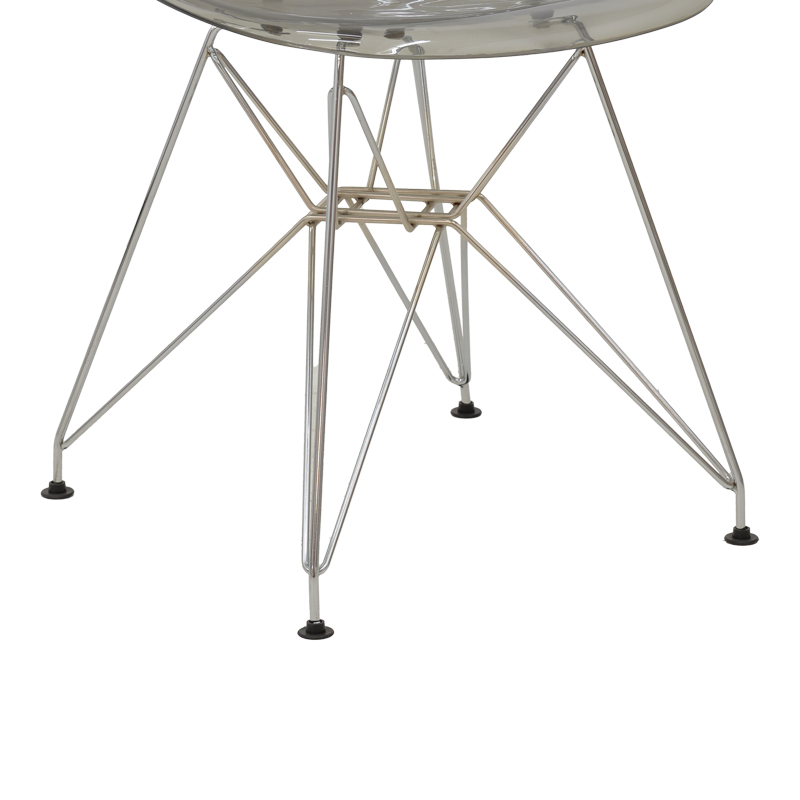 Καρέκλα Adelle pakoworld PP διάφανο γκρι-inox πόδι 46x55x81εκ 6