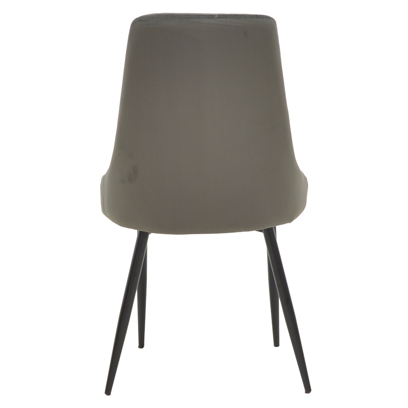 Καρέκλα Azori pakoworld ανθρακί βελούδο-πόδι μαύρο μέταλλο 49x55x85εκ 5