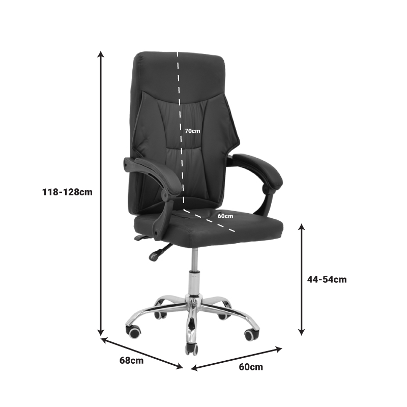 Καρέκλα γραφείου διευθυντή Glorin pakoworld μπεζ pu 60x68x128εκ 10