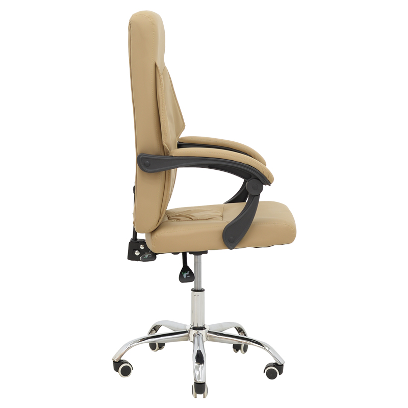Καρέκλα γραφείου διευθυντή Glorin pakoworld μπεζ pu 60x68x128εκ 3