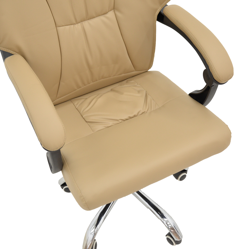 Καρέκλα γραφείου διευθυντή Glorin pakoworld μπεζ pu 60x68x128εκ 8