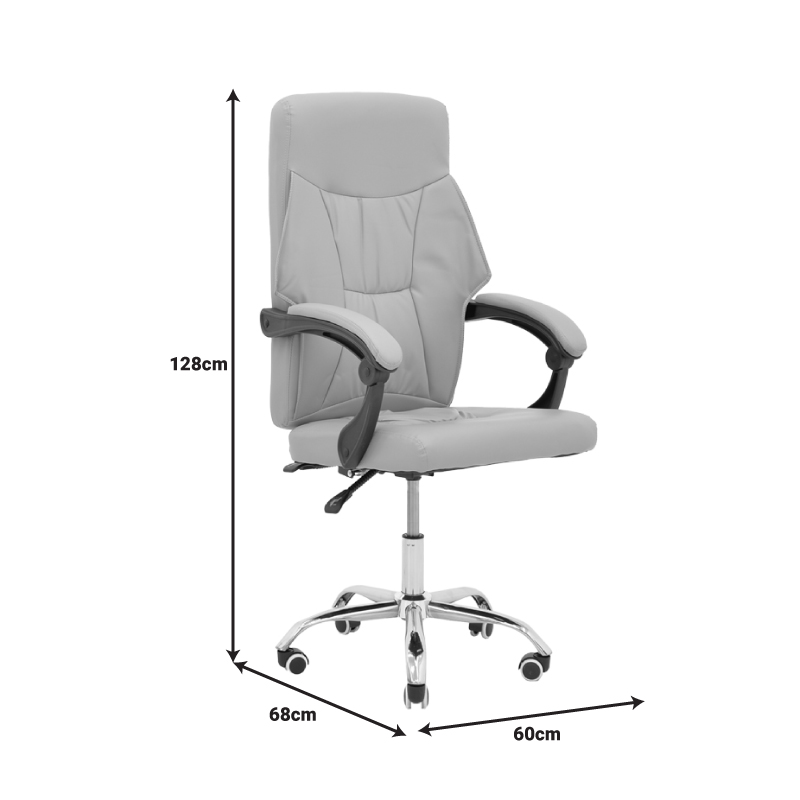 Καρέκλα γραφείου διευθυντή Glorin pakoworld μπεζ pu 60x68x128εκ 9