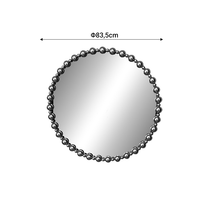 Καθρέπτης Poppens Inart χρυσό μέταλλο 83.5x4.5x83.5εκ 2