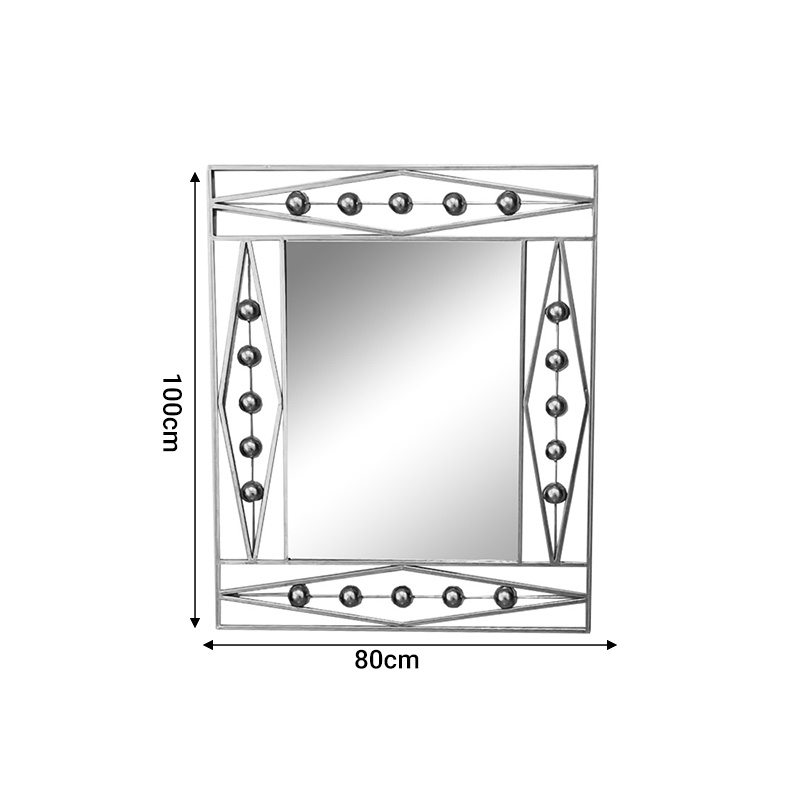 Καθρέπτης Roteron Inart χρυσό μέταλλο 80x2x100εκ 2