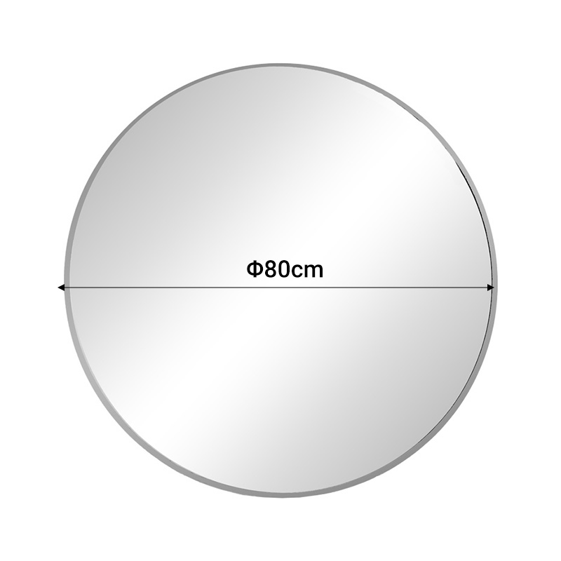 Καθρέπτης Emmett pakoworld ασημί αλουμίνιο Φ80x2.5εκ 2