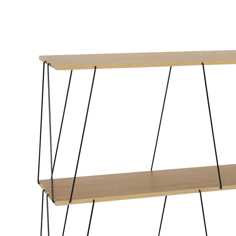 Βοηθητικό τραπέζι-ραφιέρα Tars pakoworld oak-μαύρο 80x30x69.2εκ 3