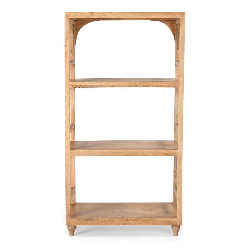 Βιβλιοθήκη Novel Inart μασίφ ξύλο ακακίας 66x35.5x127εκ 2