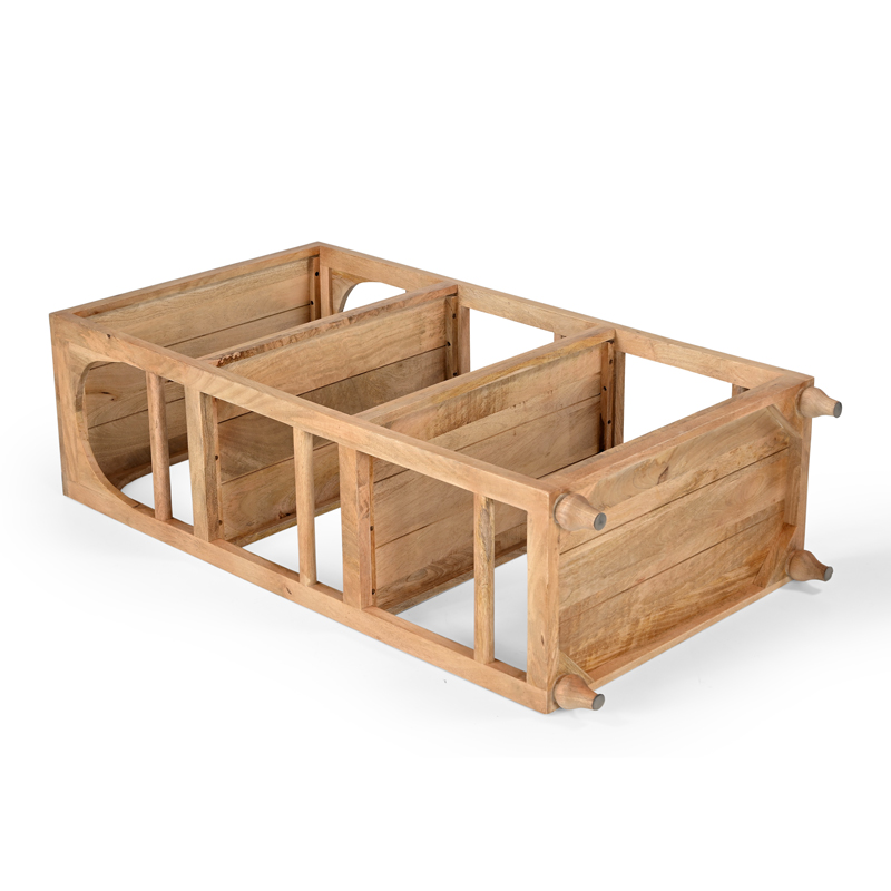 Βιβλιοθήκη Novel Inart μασίφ ξύλο ακακίας 66x35.5x127εκ 5