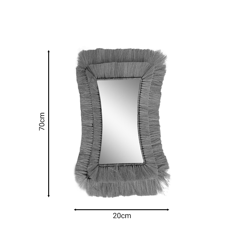 Καθρέπτης Amlont Inart φυσικό ψάθα 70x2x20εκ 2