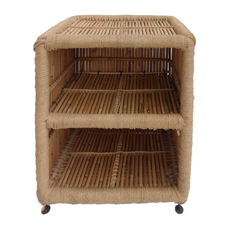 Κομοδίνο Nolo Inart φυσικό μπαμπού 42x32x51εκ 1