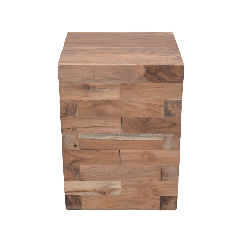 Βοηθητικό τραπέζι Werzy Inart φυσικό μασίφ ξύλο teak 35x35x49εκ 3