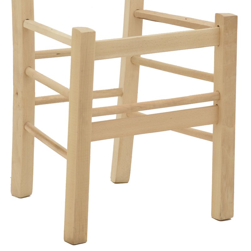 Καρέκλα καφενείου Eπιλοχία pakoworld άβαφο ξύλο 42x40x89εκ 7