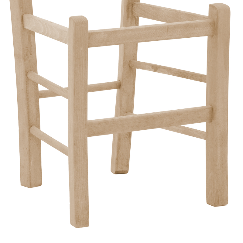 Καρέκλα καφενείου επιλοχία Syros pakoworld άβαφο ξύλο 42x40x89εκ 7