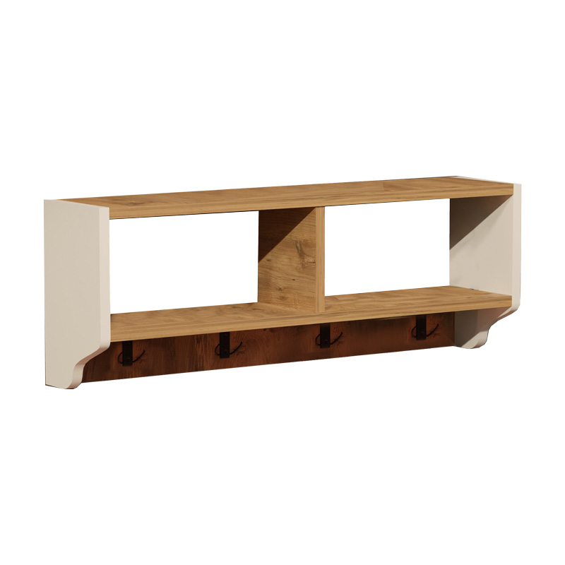 Κρεμάστρα τοίχου Gyrzi pakoworld oak-λευκό μελαμίνης 84x18x30εκ 1