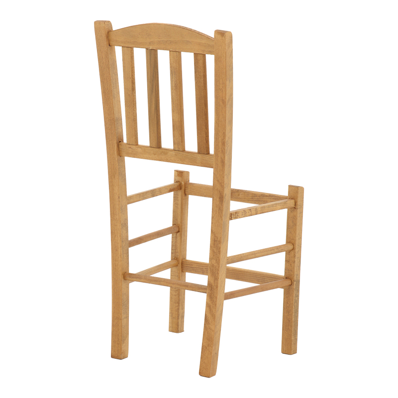 Καρέκλα καφενείου Σύρος pakoworld μασίφ ξύλο οξιάς λούστρο καρυδί 41x42x92εκ 2