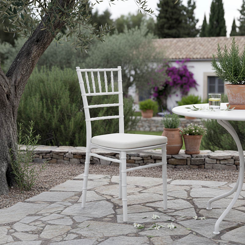 Καρέκλα Tiffany pakoworld pp σε λευκή απόχρωση 40x40x88εκ 2