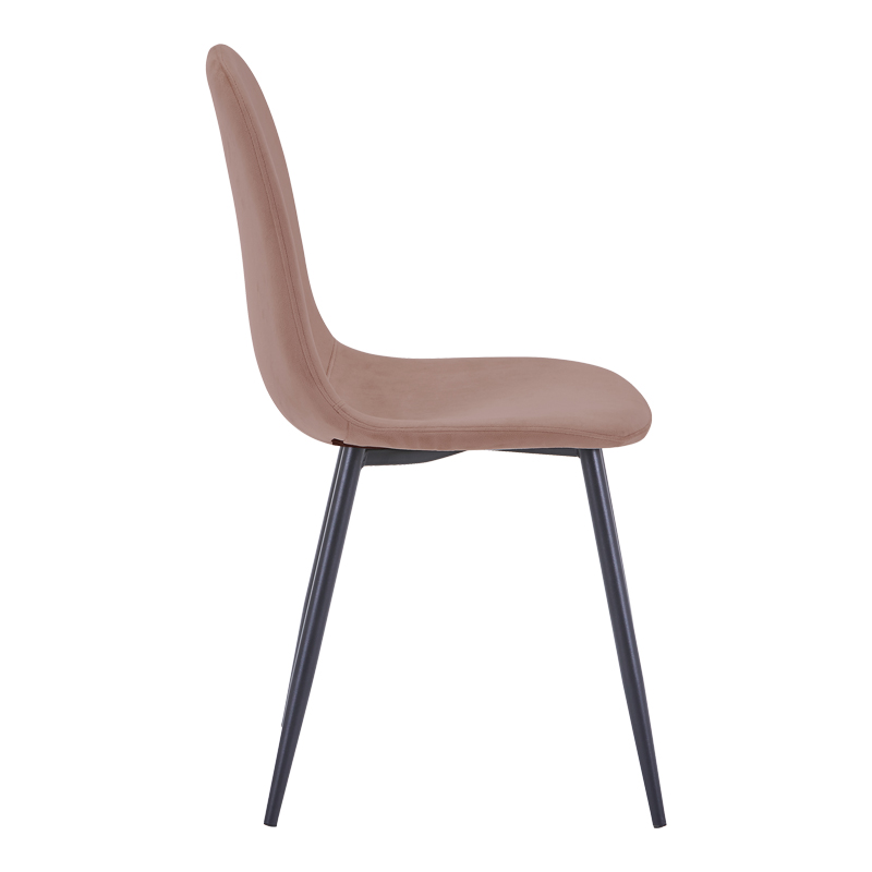 Καρέκλα Bella pakoworld σάπιο μήλο βελούδο-πόδι μαύρο μέταλλο 43x52x88εκ 3