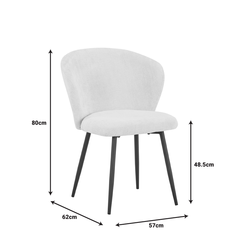 Καρέκλα Karg pakoworld καφέ ύφασμα-πόδι μαύρο μέταλλο 57x62x80εκ 5