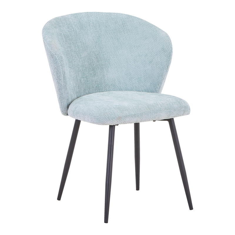 Καρέκλα Karg pakoworld σιέλ ύφασμα-πόδι μαύρο μέταλλο 57x62x80εκ 1