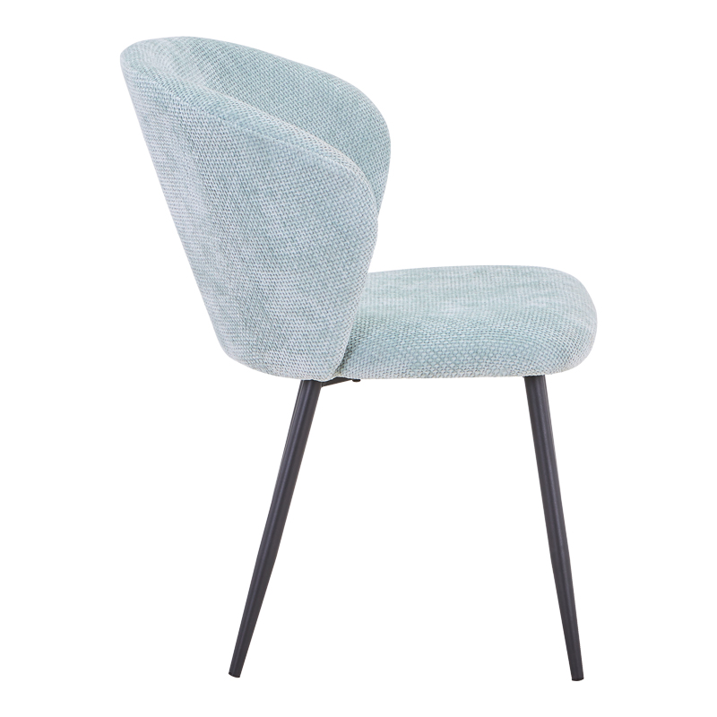 Καρέκλα Karg pakoworld σιέλ ύφασμα-πόδι μαύρο μέταλλο 57x62x80εκ 3