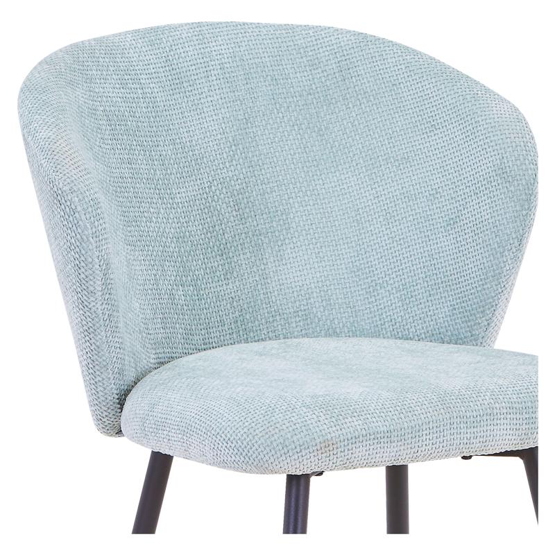 Καρέκλα Karg pakoworld σιέλ ύφασμα-πόδι μαύρο μέταλλο 57x62x80εκ 5