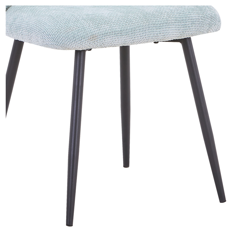 Καρέκλα Karg pakoworld σιέλ ύφασμα-πόδι μαύρο μέταλλο 57x62x80εκ 6