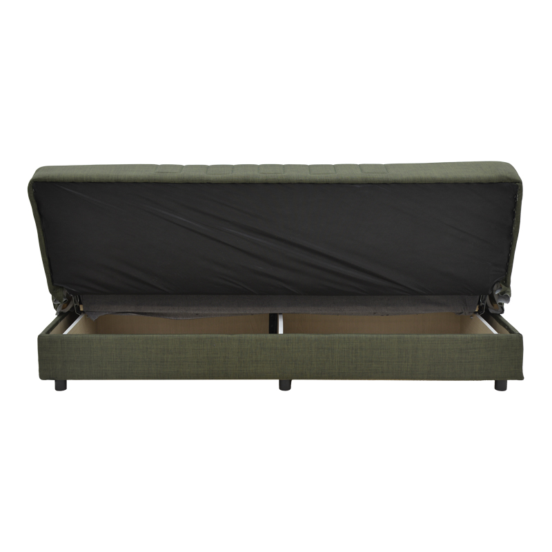 Καναπές-κρεβάτι με αποθηκευτικό χώρο τριθέσιος Romina pakoworld πράσινο ύφασμα 190x75x85εκ 5