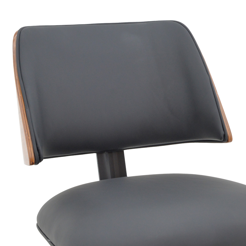 Καρέκλα Ubane pakoworld μαύρο pu-πόδι καρυδί μέταλλο 53x62.5x85εκ 6