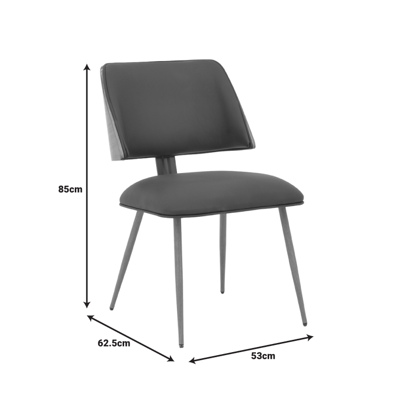 Καρέκλα Ubane pakoworld μπεζ pu-πόδι καρυδί μέταλλο 53x62.5x85εκ 5