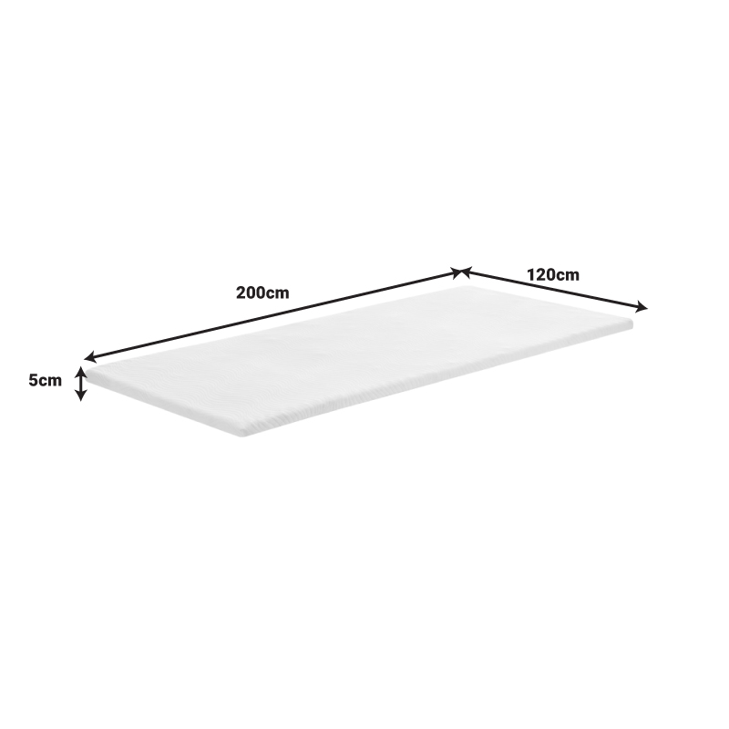 Ανώστρωμα Casmeriane pakoworld roll pack λευκό ύφασμα-memory foam 120x200x5εκ 6