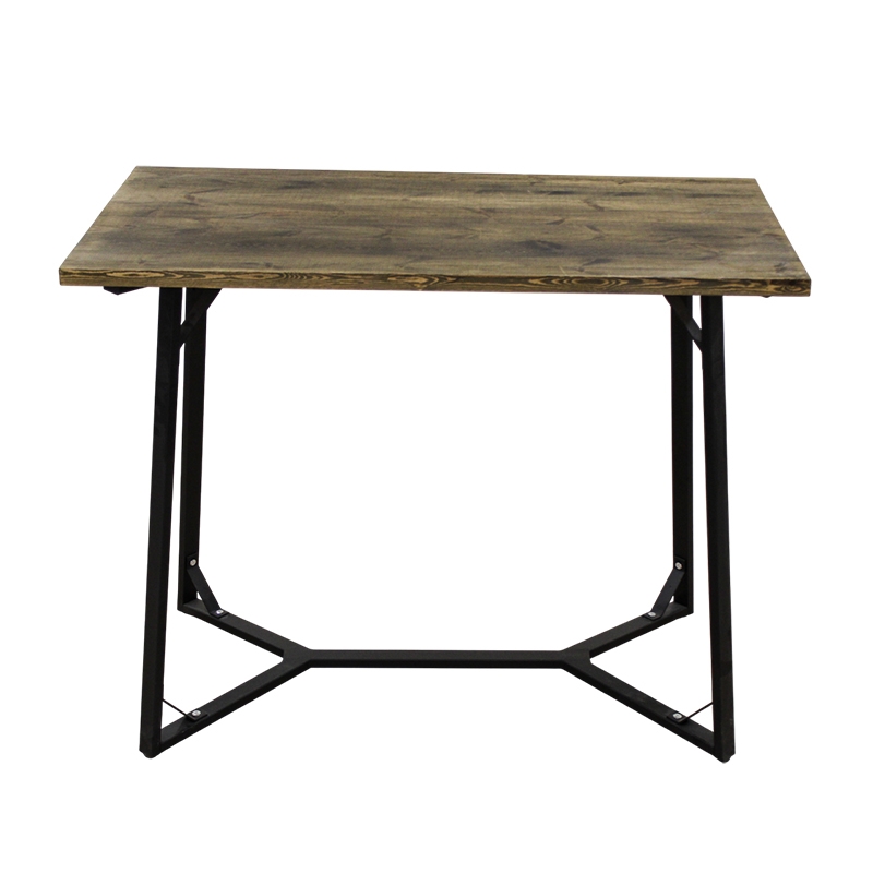 BISTRO ΤΡΑΠΕΖΙ BAR 120X65X96εκ. ΜΑΥΡΟ ΜΕΤΑΛΛΟ-ΞΥΛΟ 1