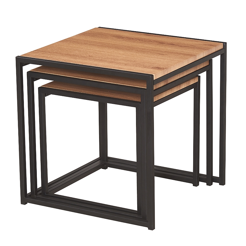 ALBA ΣΕΤ 3 ΤΜΧ ΤΡΑΠΕΖΑΚΙΑ OAK GRAIN 1