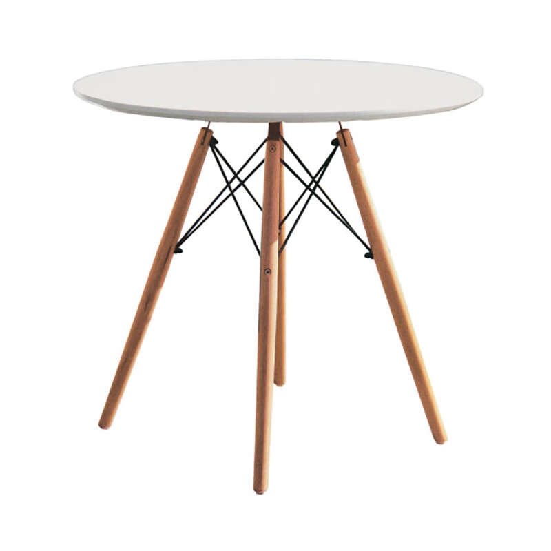 WHITE Φ70Χ72εκ. ΤΡΑΠΕΖΙ ΞYΛO/MDF 1