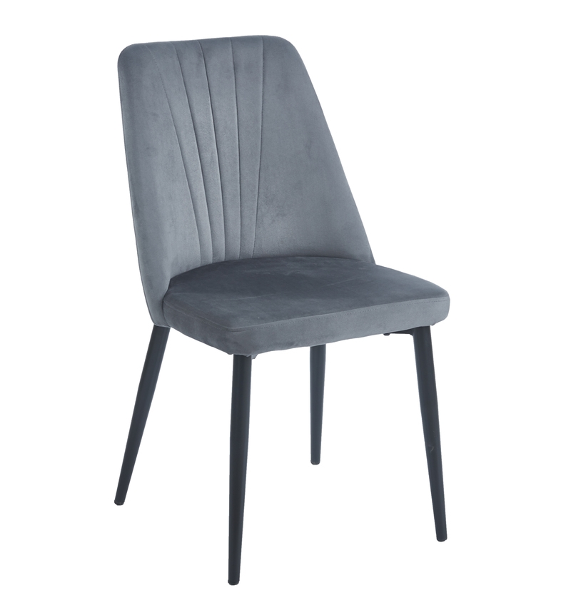 GREY VELVET/PU ΚΑΡΕΚΛΑ ΜΕΤΑΛΛΙΚΗ 1