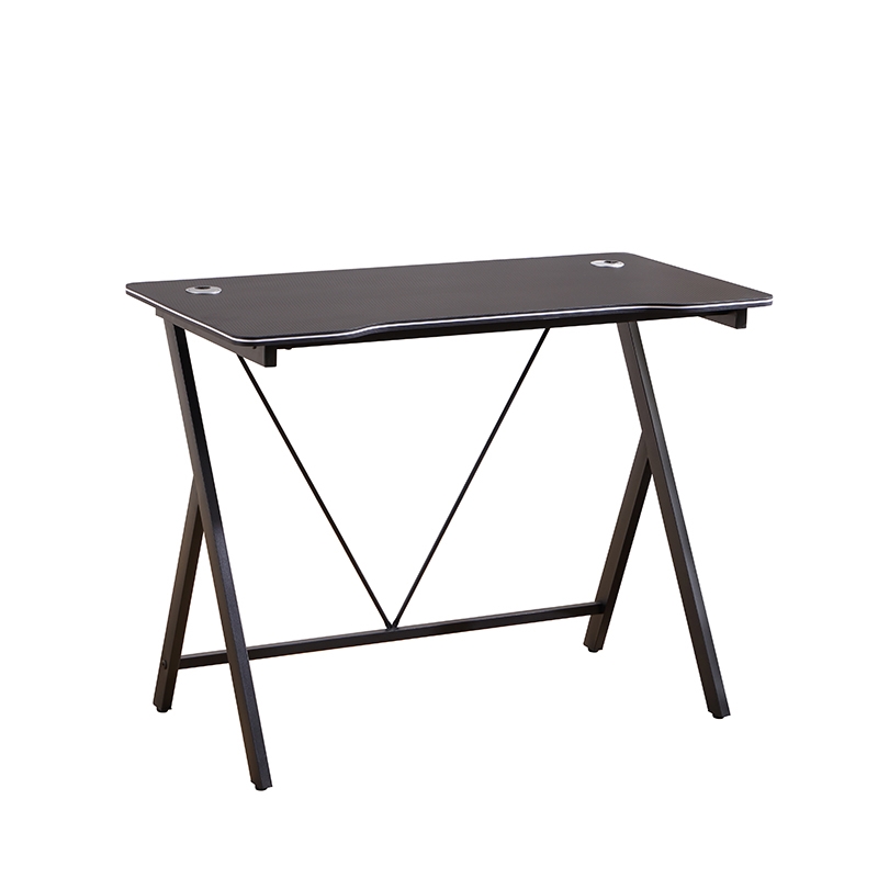 ΓΡΑΦΕΙΟ 100X50X75εκ.ΜΑΥΡΟ MDF/ΜΑΥΡΟ ΜΕΤΑΛΛΙΚΟ 1