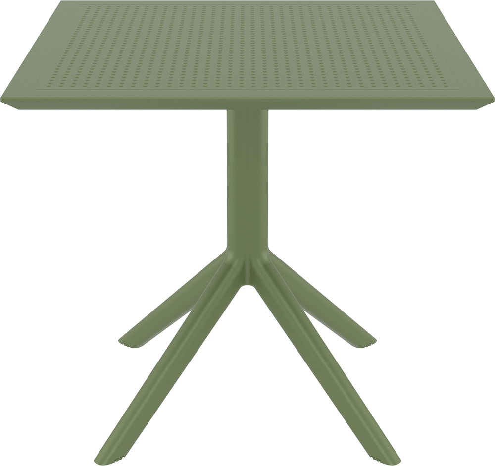 OLIVE GREEN 80X80X74εκ. ΤΡΑΠΕΖΙ  ΠΟΛ/ΝΙΟΥ 1