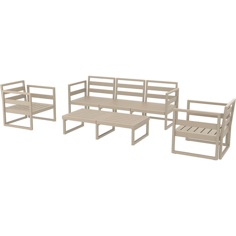 SET 3ΘΕΣ.TAUPE ΧΩΡΙΣ ΜΑΞ.(3ΘΕΣ.+2ΠΟΛ.+ΤΡΑΠ 130εκ.) 1
