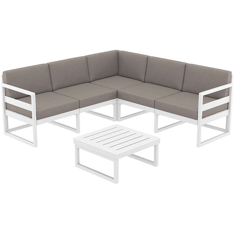 ΓΩΝΙΑ SET WHITE ΜΕ ΜΑΞΙΛΑΡΙΑ ΠΟΛ/ΝΙΟΥ (+ΤΡΑΠ.65εκ.) 1