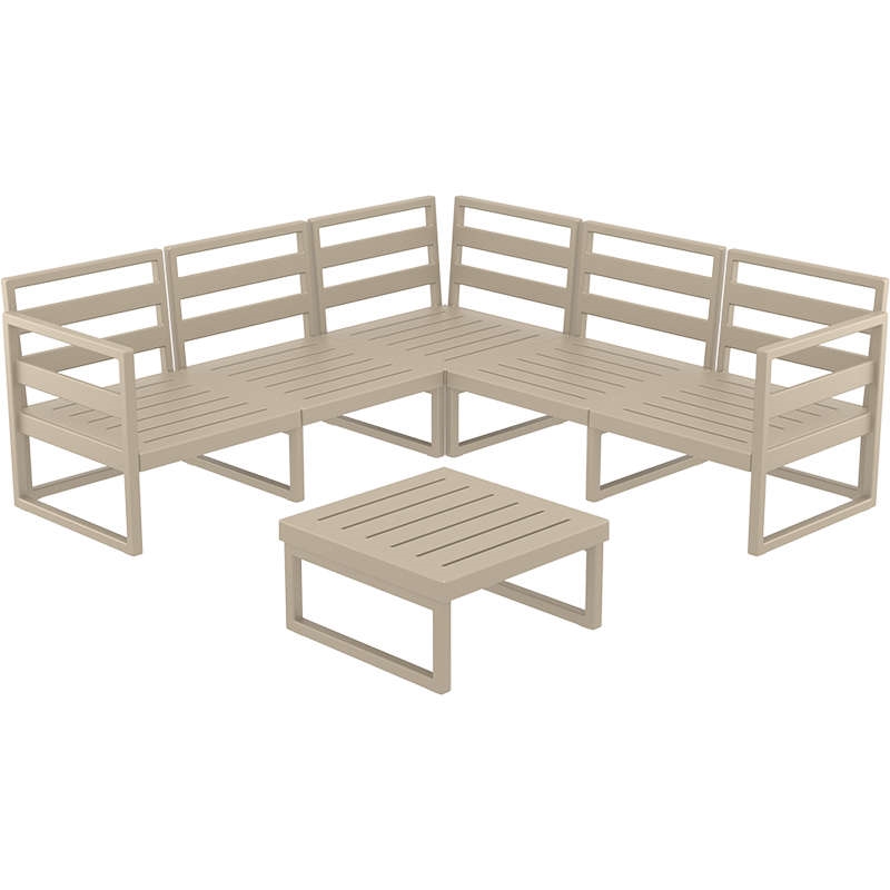 ΓΩΝΙΑ SET TAUPE ΧΩΡΙΣ ΜΑΞΙΛΑΡΙΑ ΠΟΛ/ΝΙΟΥ (+ΤΡΑΠ.65εκ.) 1