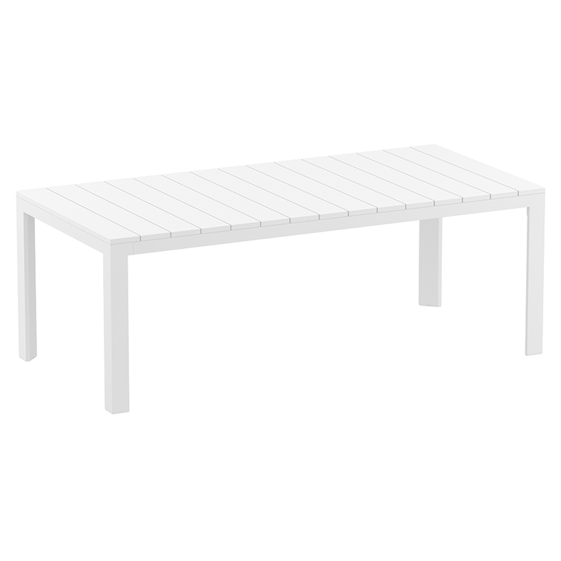 WHITE 100X210/280Χ76εκ. ΕΠΕΚΤ.ΤΡΑΠΕΖΙ ΠΟΛ/ΝΙΟΥ 1