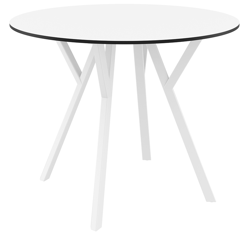 ΤΡΑΠΕΖΙ Φ90Χ74εκ. WHITE LAMINATE 12mm 1