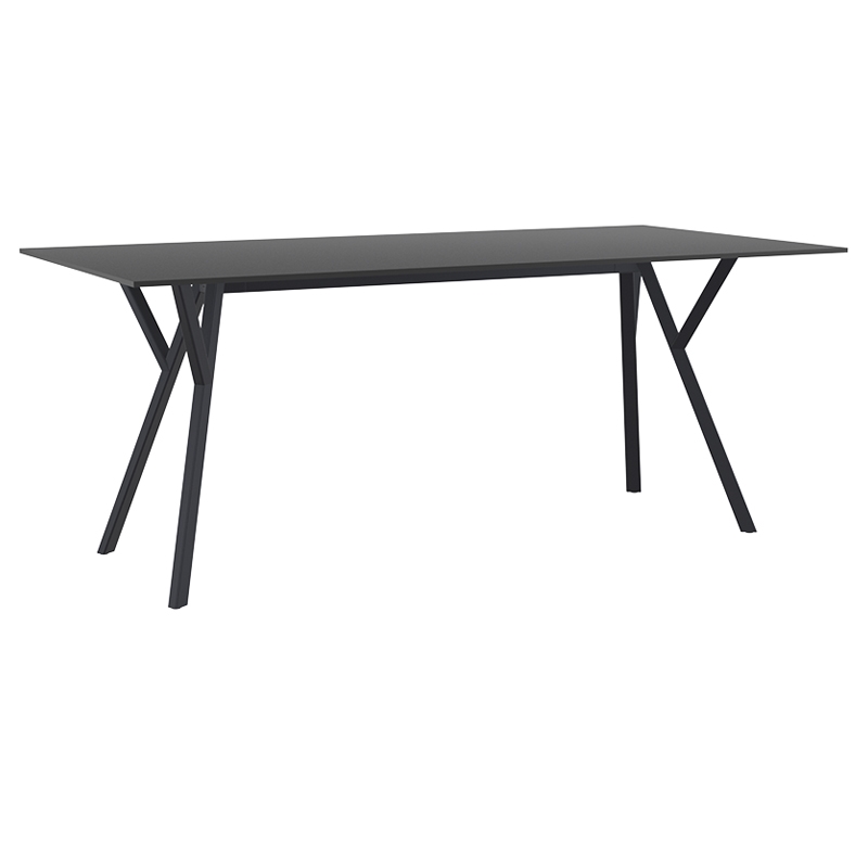 ΤΡΑΠΕΖΙ 180X90Χ74εκ. BLACK LAMINATE 12mm 1