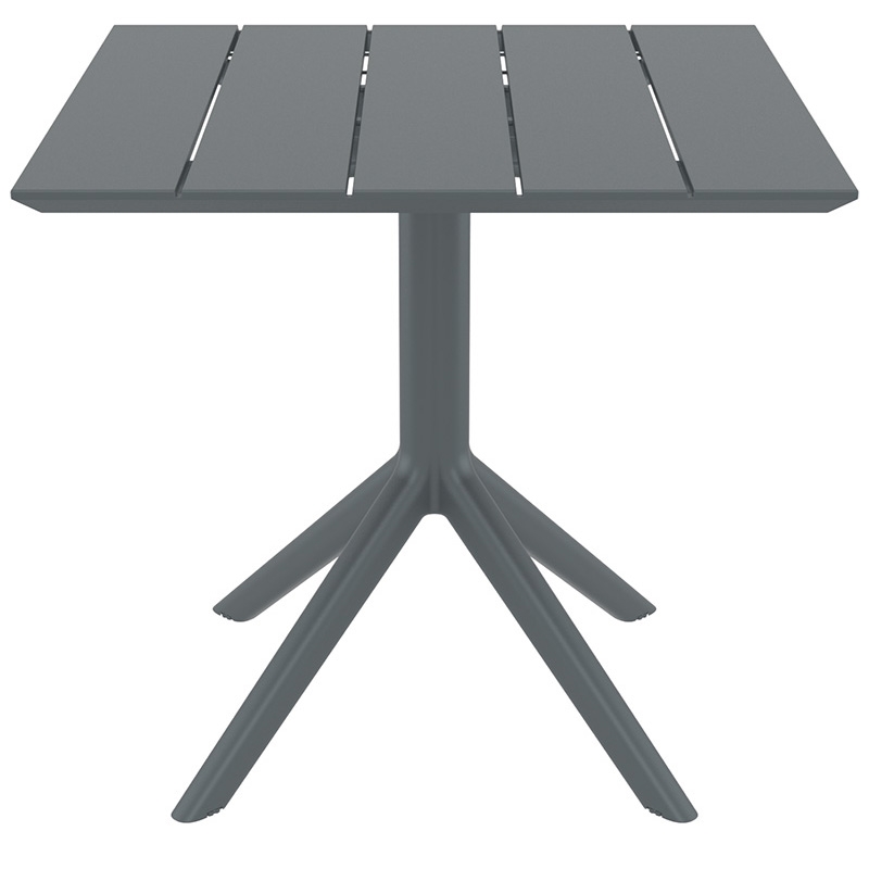 DARK GREY 80X80X74εκ. ΤΡΑΠΕΖΙ ΠΟΛ/ΝΙΟΥ 1