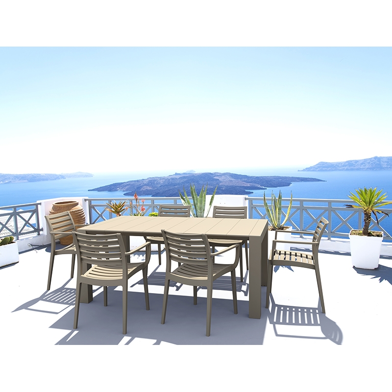 Σετ Τραπεζαρίας 7τμχ  Taupe 100X180/220Χ75εκ. 1